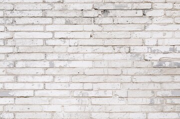 Obraz premium Rustic white brick wall texture in a countryside interior