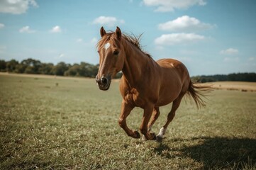 Obraz premium Jogging Through the Meadow