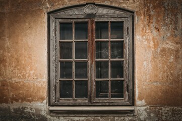 A single antique window frame