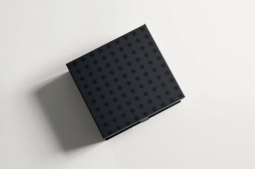 Black Boxes Seen from Above, Empty Design Space with Premium Star Accents, Mockup