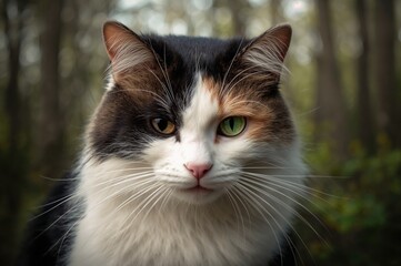 Sheltered cat with one eye and special needs