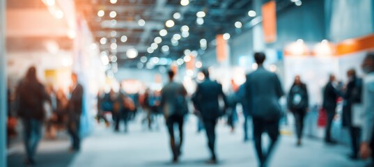 Blurred Motion at a bustling Trade Show