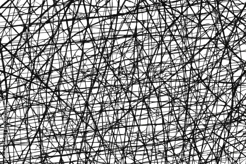 Poster abstract scribble mesh ink texture backdrop in black and white