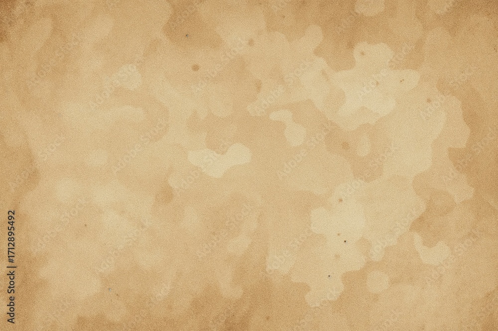 Poster Old textured paper with grunge and scratches, featuring abstract brush marks and spots on a plain backdrop.