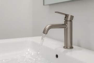 Front-mounted water pipe on the sink