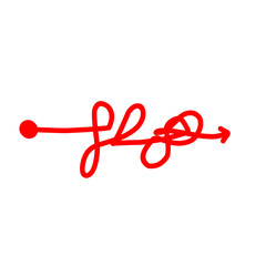 Messy arrow lines doodle