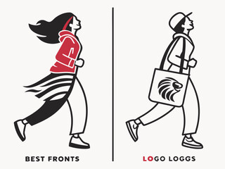 Obraz premium Stylish logo concepts for diverse businesses.