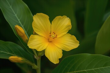 Fototapeta premium Bright Yellow Cana Blossom from an Indonesian Island
