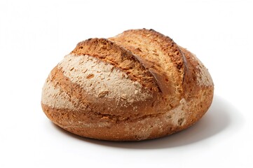 Whole Wheat Loaf Against a White Backdrop