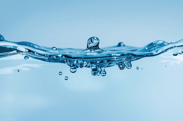 Water is a clear fluid present in natural water sources and living beings.
