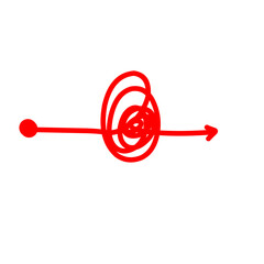 Messy arrow lines doodle