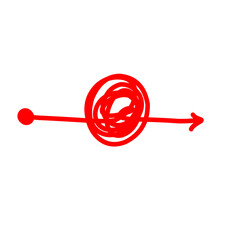 Messy arrow lines doodle