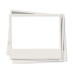 a stack of horizontal instant type photo vector realistic