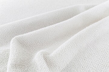 Seamless white terry fabric pattern