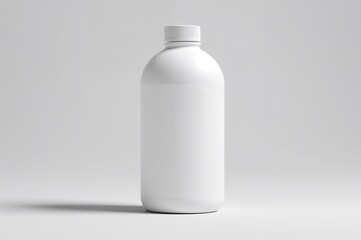White container of pesticide with matching white lid on a plain white backdrop