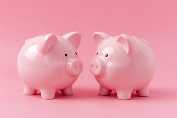 Intimate bond between money containers. Financial connections and partnership. Love-themed savings. Banking, collecting funds, and investments. Rewards and income accumulation. Combining finances for
