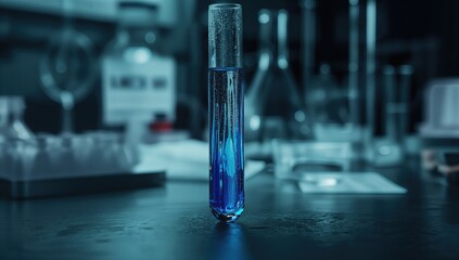 Liquid usage measurement in a test tube for chemical and biological analysis