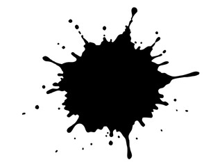 ink splatter  black silhouette vector,ink splashes icon