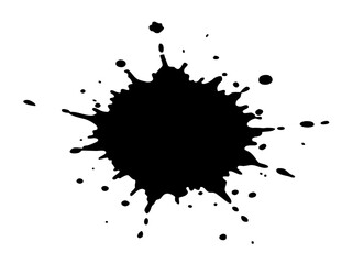 ink splatter  black silhouette vector,ink splashes icon