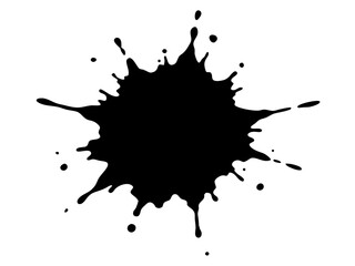 ink splatter  black silhouette vector,ink splashes icon