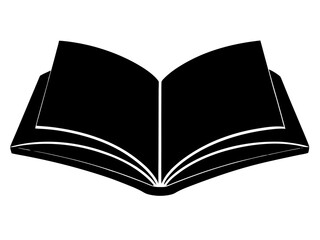 open book silhouette,book icon vector illustration