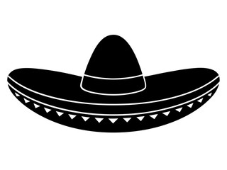 Sombrero Hat  simple   silhouette vector,Sombrero Hat icon