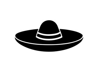 Sombrero Hat  simple   silhouette vector,Sombrero Hat icon