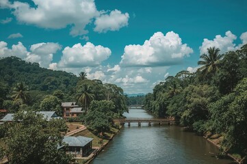 Fototapeta premium Historic WWII railway station known as Death Railway at Tham Krasae