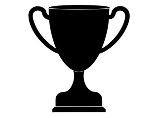 trophy black silhouette vector,win trophy icon