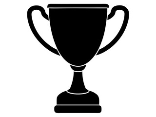 trophy black silhouette vector,win trophy icon