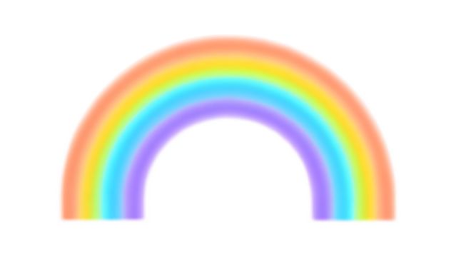Glowing rainbow arc soft blended colors isolated on a transparent background arch - Powered by Adobe