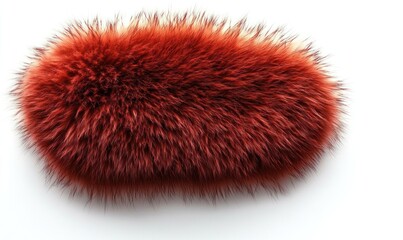 Oval-shaped reddish-brown fur