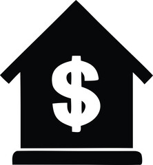 Obraz premium Symbolic representation of a financial institution with a prominent dollar sign denoting wealth and banking services