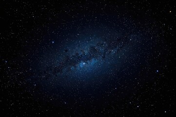 Black background with a white and blue cosmic scene