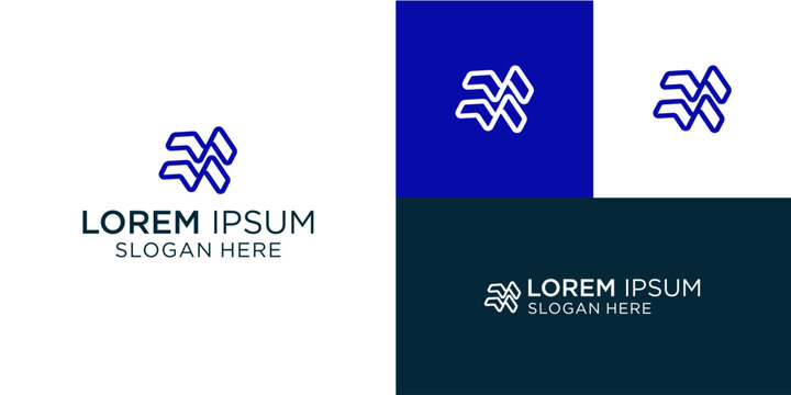 Modern abstract logo design symbolizing innovation, connectivity, and forward momentum for your cutting-edge business brand identity, creating a memorable visual representation of progress and success