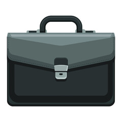 Professional Black Briefcase Vector Illustration for Business Use