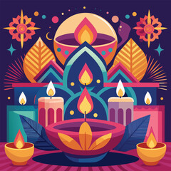 Candlelight day vector illustration design