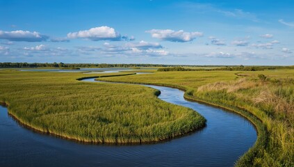 Obraz premium Coastal salt marsh landscape