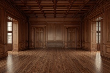 Fototapeta premium Rustic wooden room interior