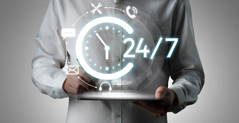 24-hour customer support via help desk, live chat, and online services ensures technical assistance...