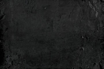 Fototapeta premium Worn Vintage Black Paper with Scratches and Grunge Texture. Distressed Rough Surface for Layering.