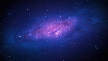 Vibrant neon abstract design with blue and purple hues. Cosmic light streaks and stellar burst. A galactic setting perfect for festive events.