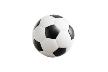 Naklejka premium Classic black and white soccer ball on white background, cut out