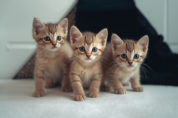 Tiny Abyssinian cats