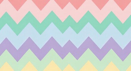 A pastel zigzag pattern with soft colors like pink, green, blue, purple, and yellow.
