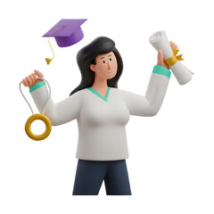 Graduation Certificate illustration PNG File