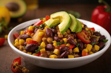 Zesty kidney bean and pepper salad