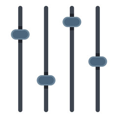 Vector Flat Design Icon - Sound Faders