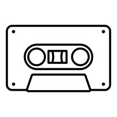 Obraz premium Vector line Icon - Audio Cassette