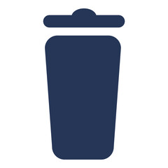 Vector Isolated Basic Icon - Garbage Bin